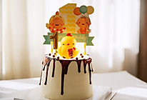 简单又可爱的生日蛋糕---6寸&5寸加高巧克力戚风坯的做法