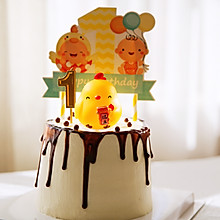 简单又可爱的生日蛋糕---6寸&5寸加高巧克力戚风坯
