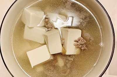 豆腐肉末冬菜汤