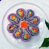 黛黛自制“紫色花花”寿司~的做法图解8