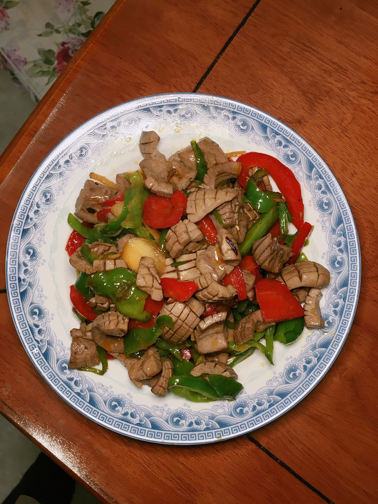 双椒爆炒腰花的做法