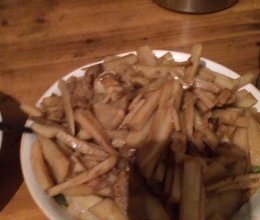 家常藕条炒肉的做法