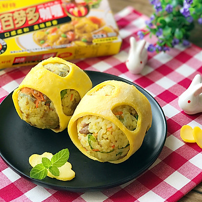 甜心蛋包咖喱饭团