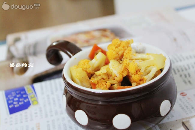 韩式辣菜花的做法
