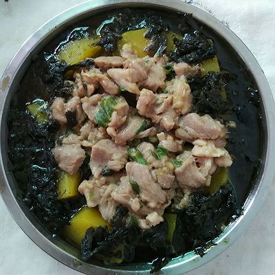 南瓜蒸肉片