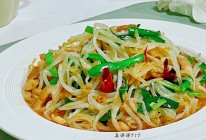家常炒豆芽的做法