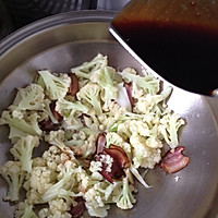 小炒腊肉花菜的做法图解4