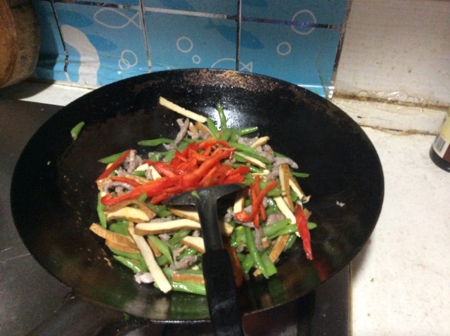 四季豆香干炒肉丝的做法图解8
