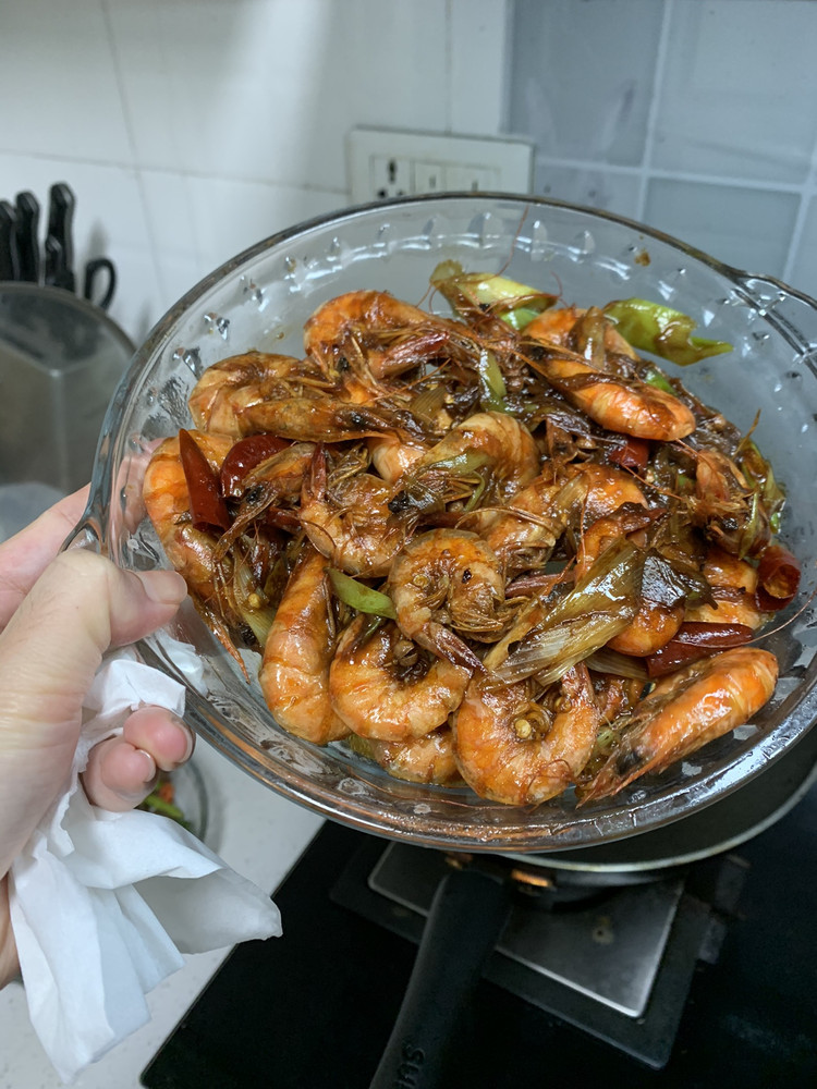 红烧基围虾的做法
