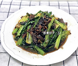 豆豉鲮鱼炒油麦菜的做法