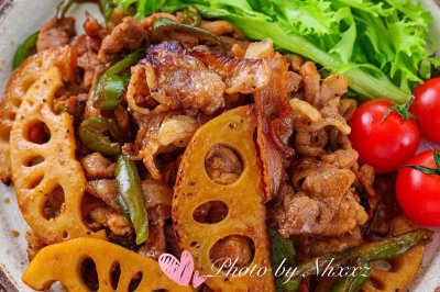 超级下饭菜——照烧汁炒藕片青椒猪肉