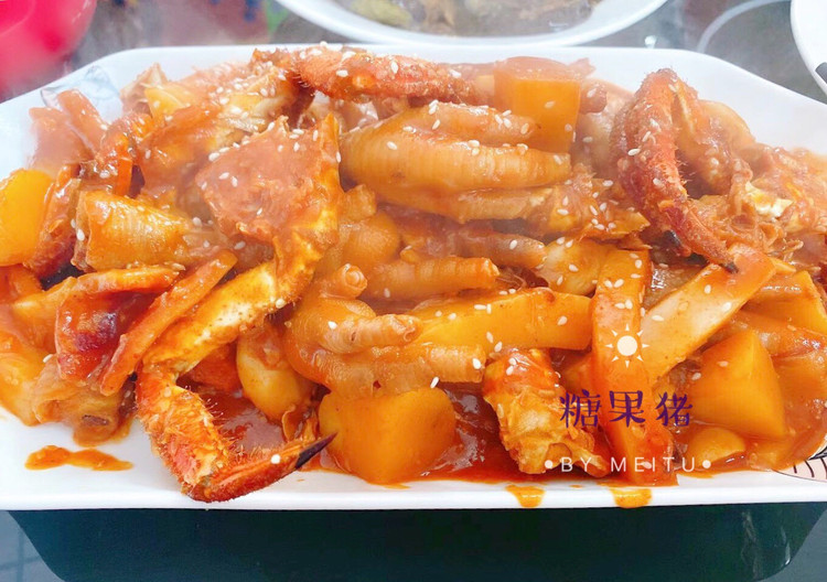 吮指菜品之韩式蟹肉煲，下饭又解馋！的做法