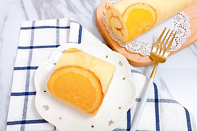 小清新之橙香蛋糕卷
