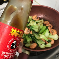 油菜炒虾的做法图解9