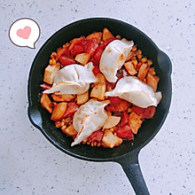 【一人食】蘑菇茄汁焗饺子