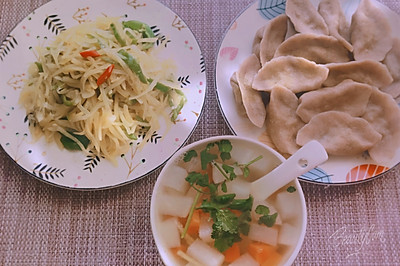 居家全麦水饺