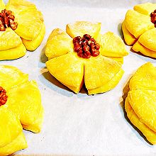 南瓜核桃小花面包