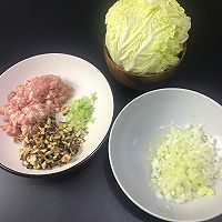 肉酿白菜卷|| #百菜不如白菜#的做法图解1