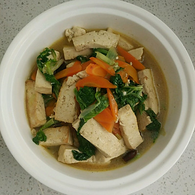 小白菜炖豆腐