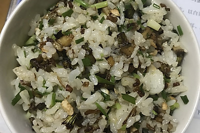芦笋白蘑菇丁炒饭
