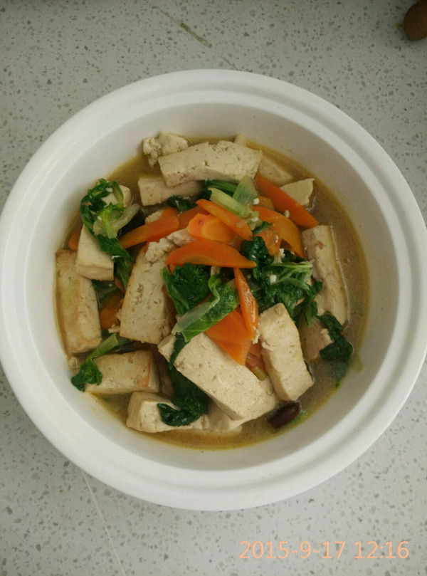 小白菜炖豆腐