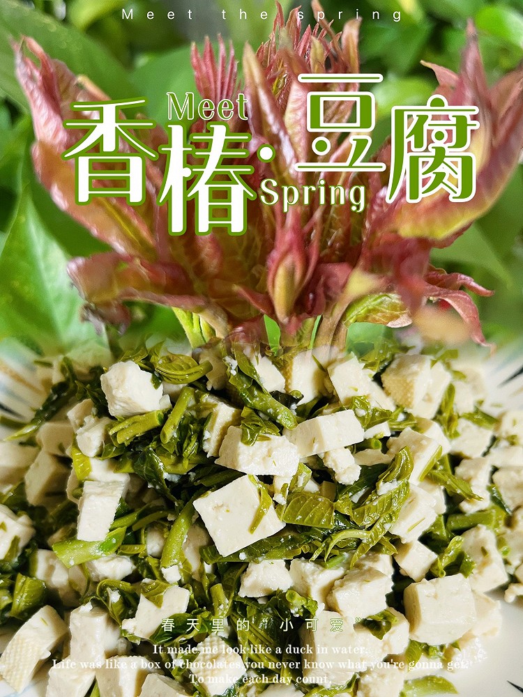 春天的菜肴‼️香椿拌豆腐的做法