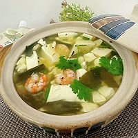 #夏日鲜味轻享健康#虾仁豆腐味增汤！的做法图解18