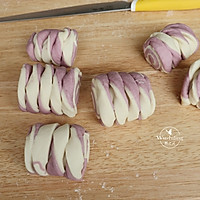 【双色紫薯馒头】一次发酵好吃又好看的做法图解6
