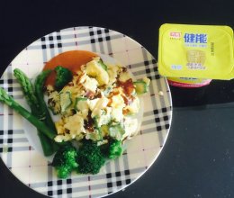 爱心早餐 之 健康秋葵蛋~的做法