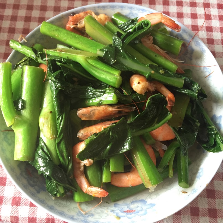 【暗黑世界】虾仁炒芥蓝