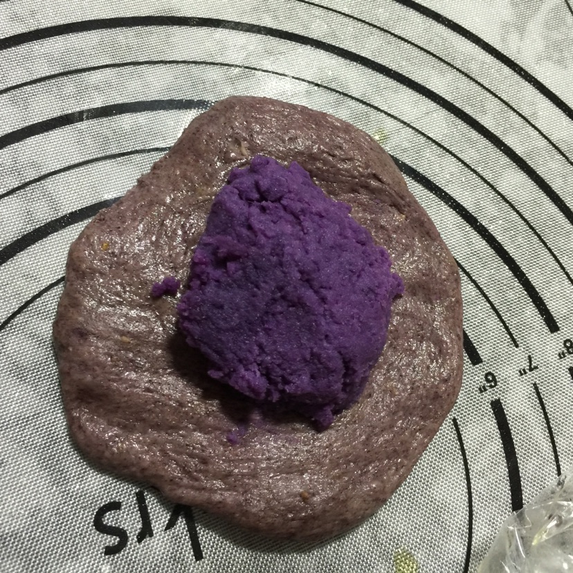 黑米紫薯包的做法图解5