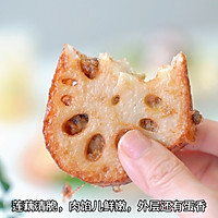 皮蛋鲜肉炸藕盒的做法图解14
