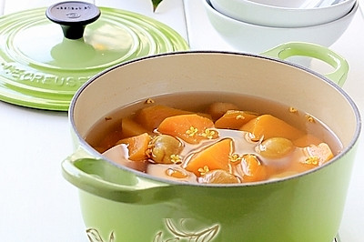 桂花栗子山芋汤