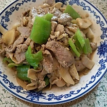 鸡腿菇炒肉片（杏鲍菇炒肉片）