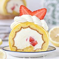 柠檬草莓蛋糕卷的做法图解16