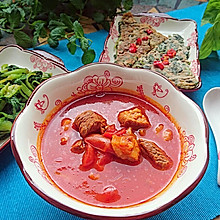 番茄炖牛肉-蜜桃爱营养师私厨-减肥清体健身抗癌营养餐