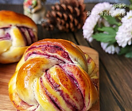 #安佳佳倍容易圣诞季#紫薯绣球面包的做法