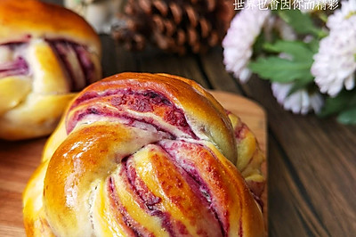 紫薯绣球面包