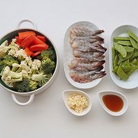 西兰花炒大虾的做法图解2