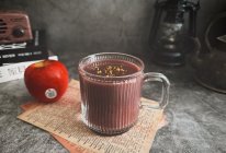红豆苹果豆浆#皇后红玫瑰花式做法#的做法