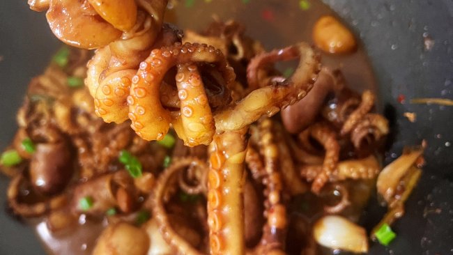 #中秋跟着金龙鱼外婆乡小榨菜籽油一起吃香喝辣#红烧八爪鱼的做法