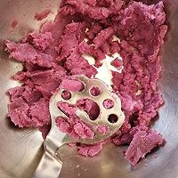 一次发酵的紫薯开花馒头的做法图解2