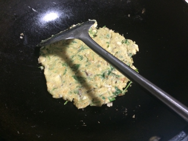 香菜肉末蛋煎饼的做法图解4