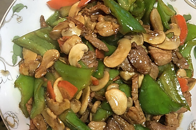 口蘑青椒炒肉