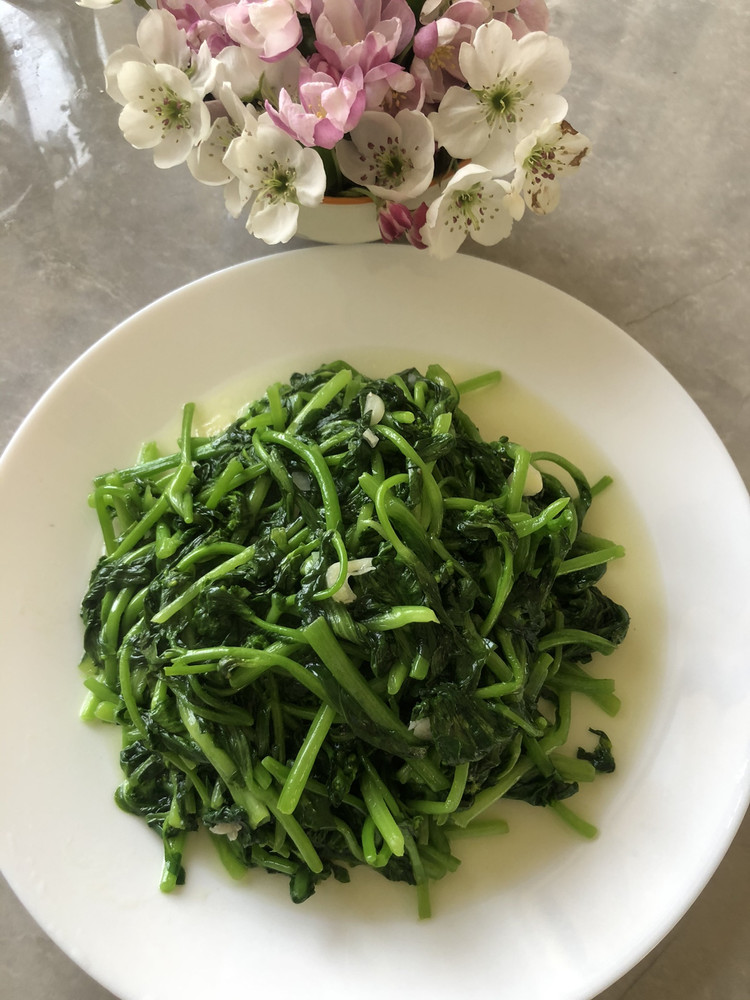 素炒菜心的做法