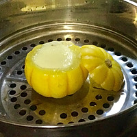 宝宝营养餐#鱼子酱金瓜炖蛋的做法图解2