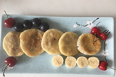 香蕉豆沙糯米饼