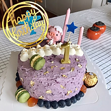 生日蛋糕，超详细分解教程：蓝莓口味