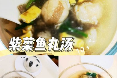 宝宝版紫菜鱼丸汤