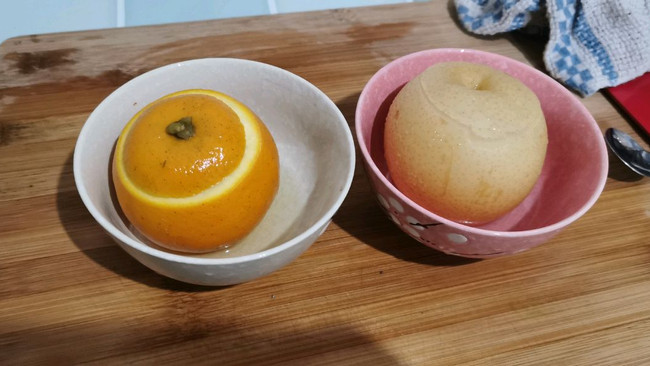 炖冰糖雪梨和炖橙子(自己做的感冒药)的做法